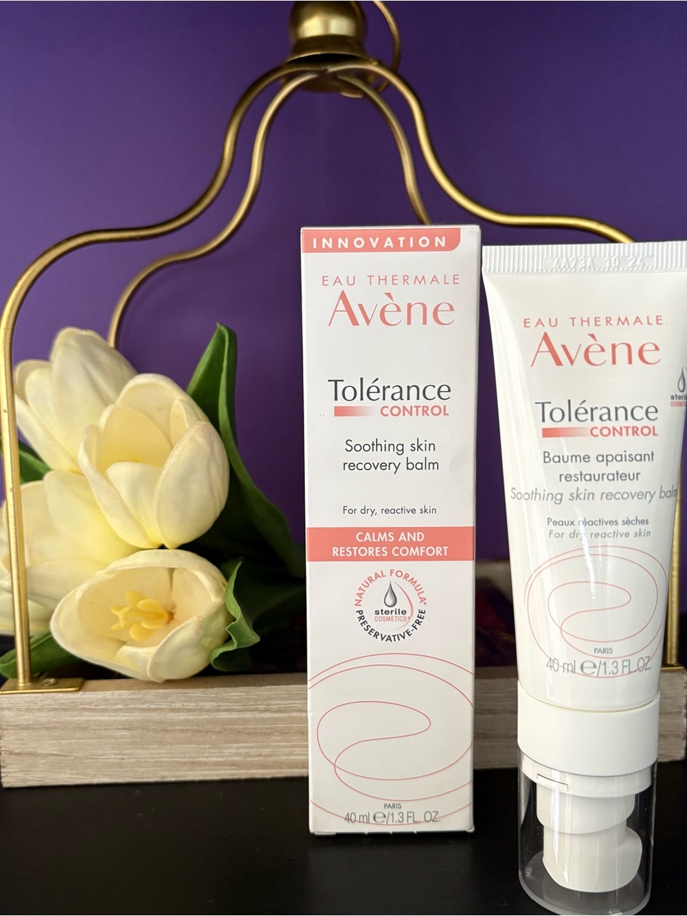 Avène Tolérance Control Soothing Skin Recovery Balm - White & Coral Packaging